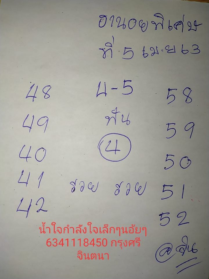 หวยฮานอย 5/4/63 งวดพิเศษ VIP
