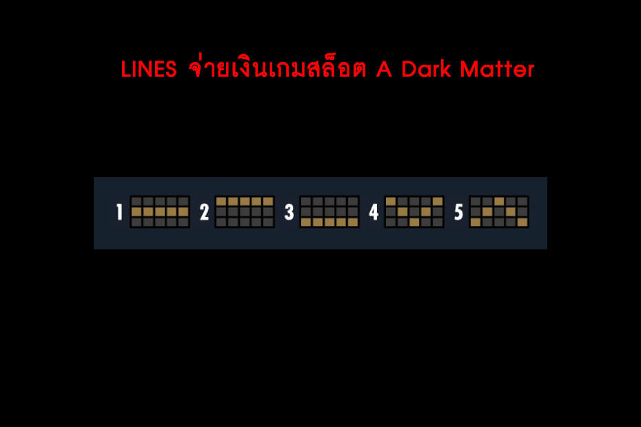 เส้นไลน์วางเดิมพัน Golden A Dark Matter Slot
