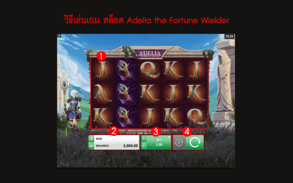 กฎกติกา วิธีเล่นสล็อต Adelia the Fortune Wielder