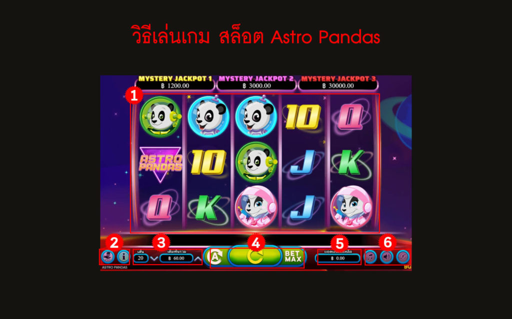กฎกติกา วิธีเล่นสล็อต Astro Pandas Slot