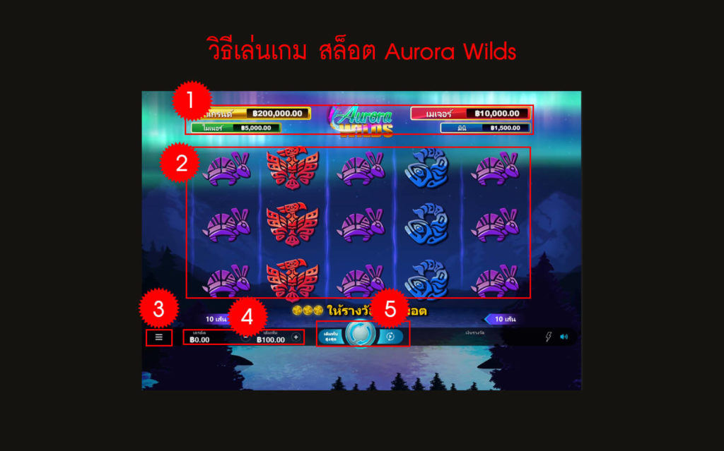 กฎกติกา วิธีเล่นเกม Aurora Wilds Slot
