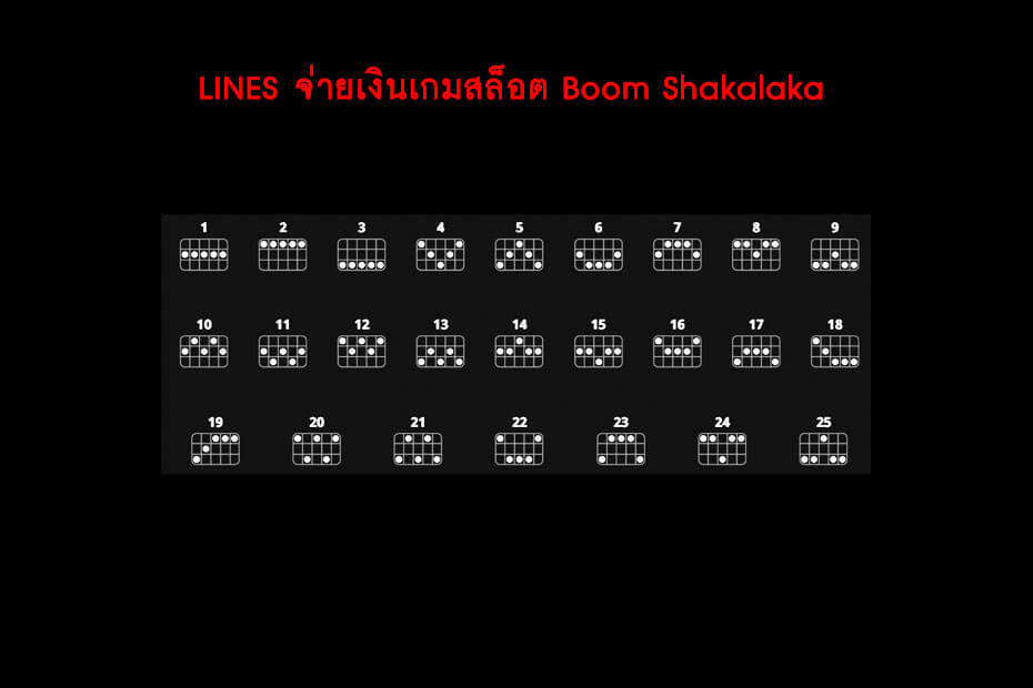 เส้นไลน์วางเดิมพันเกม Golden Boom Shakalaka Slot