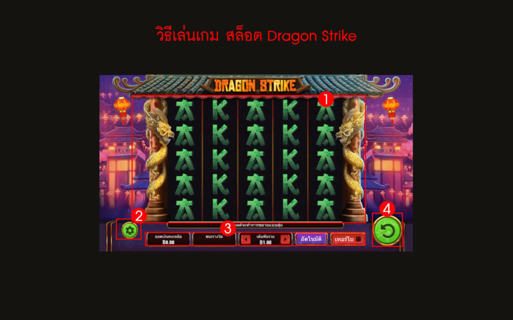 กฎกติกา วิธีเล่นสล็อต Dragon Strike