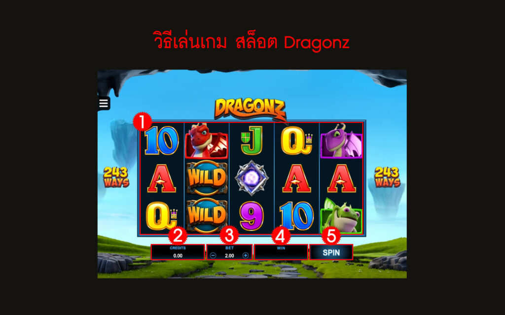 กฎกติกา วิธีเล่นเกมสล็อต Dragonz Slot
