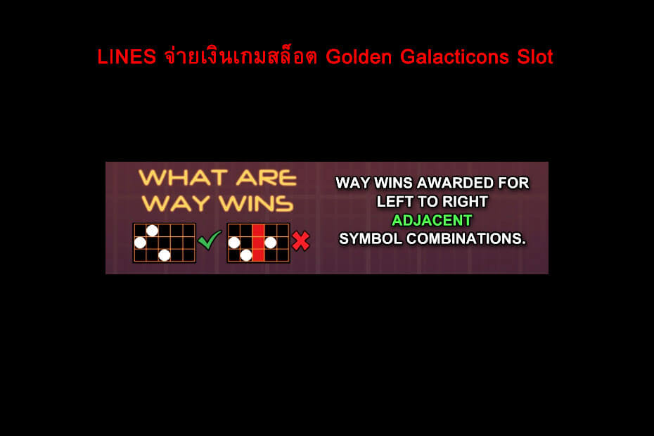 เส้นไลน์เดิมพัน Golden Galacticons Slot