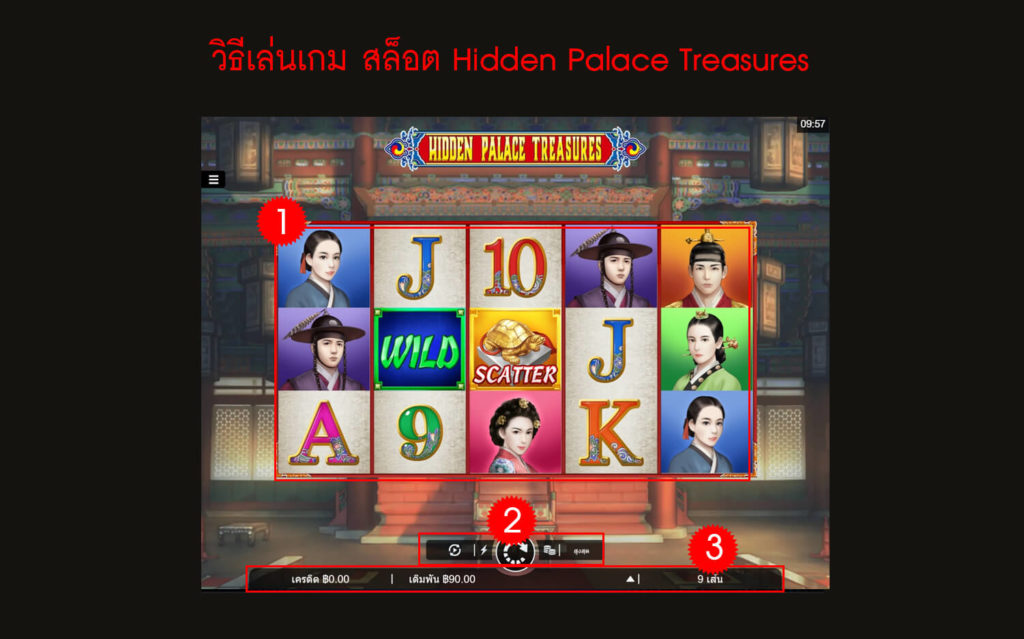 วิธีเล่นเกมสล็อต Hidden Palace Treasures