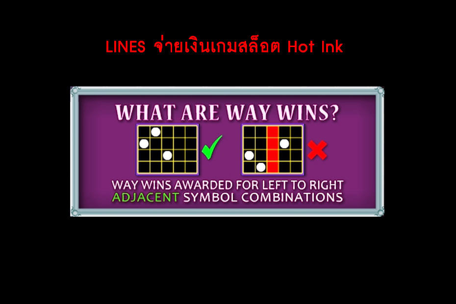เส้นไลน์วางเดิมพัน Golden Hot Ink Slot