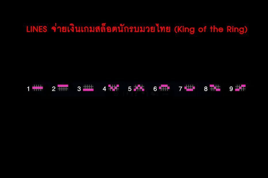 เส้นไลน์วางเดิมพันของเกม Golden King of the Ring Slot