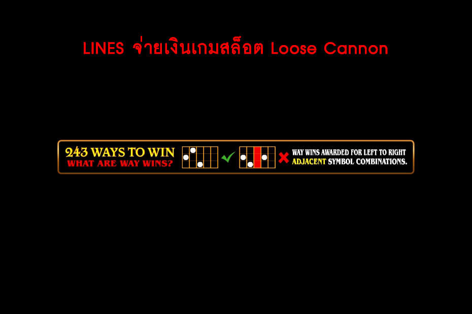 เส้นไลน์เดิมพัน Golden Loose Cannon Slot
