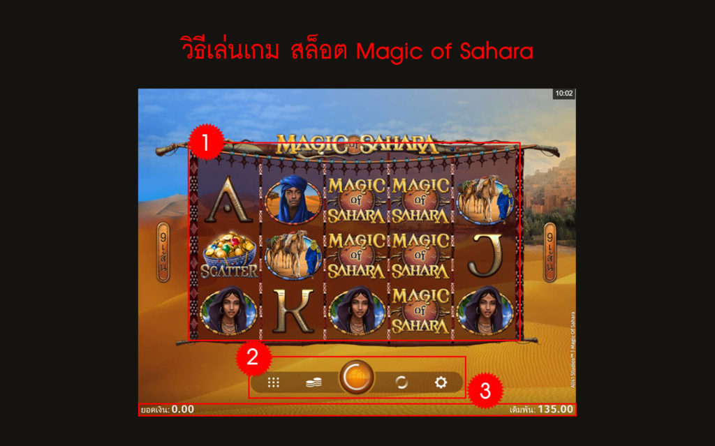 กฎกติกา วิธีเล่นเกมสล็อต Magic of Sahara