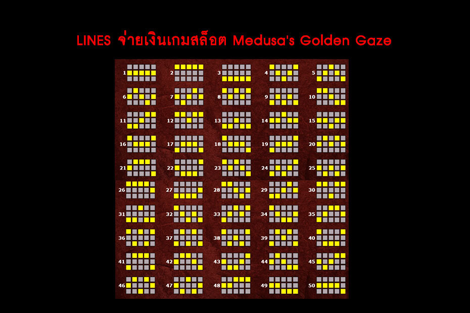 เส้นไลน์วางเดิมพัน Medusa's Golden Gaze