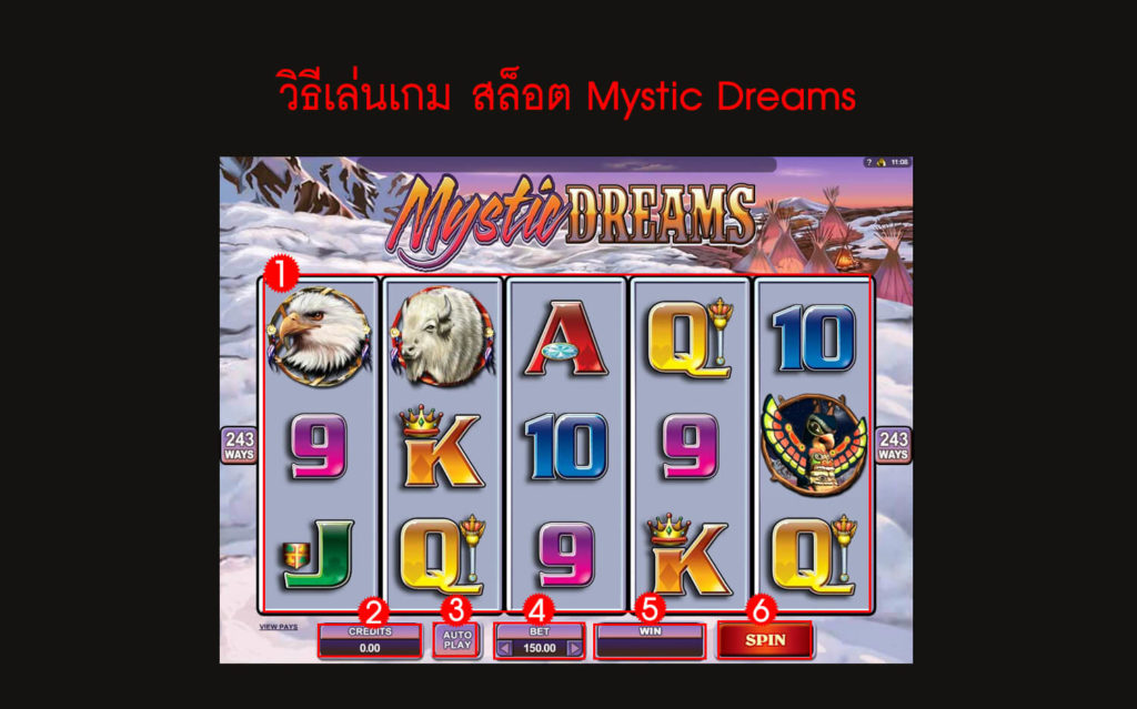 กฎกติกา วิธีเล่นสล็อต Mystic Dreams Slot