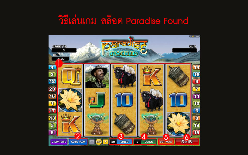 กฎกติกา วิธีเล่นสล็อต Paradise Found Slot