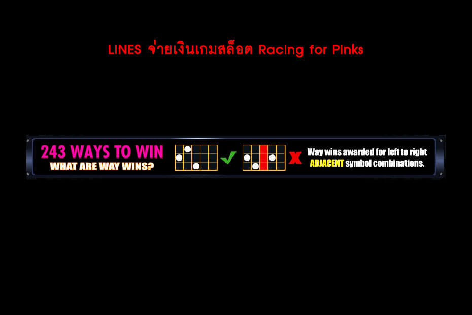 เส้นไลน์วางเดิมพัน Golden Racing for Pinks Slot