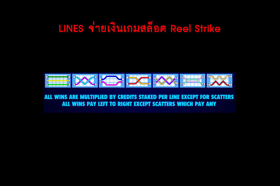 เส้นไลน์วางเดิมพัน Golden Reel Strike Slot