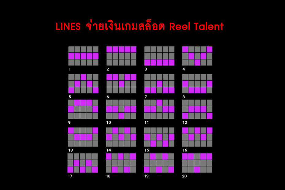 เส้นไลน์วางเดิมพันเกม Golden Reel Talent Slot