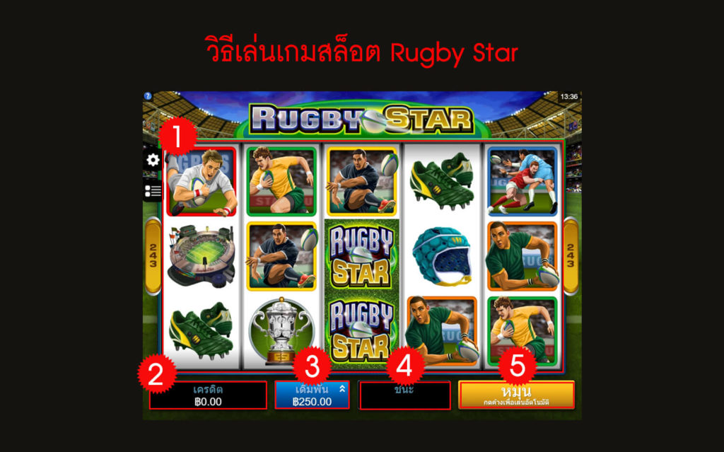 กฎกติกา วิธีเล่นสล็อต Rugby Star Slot
