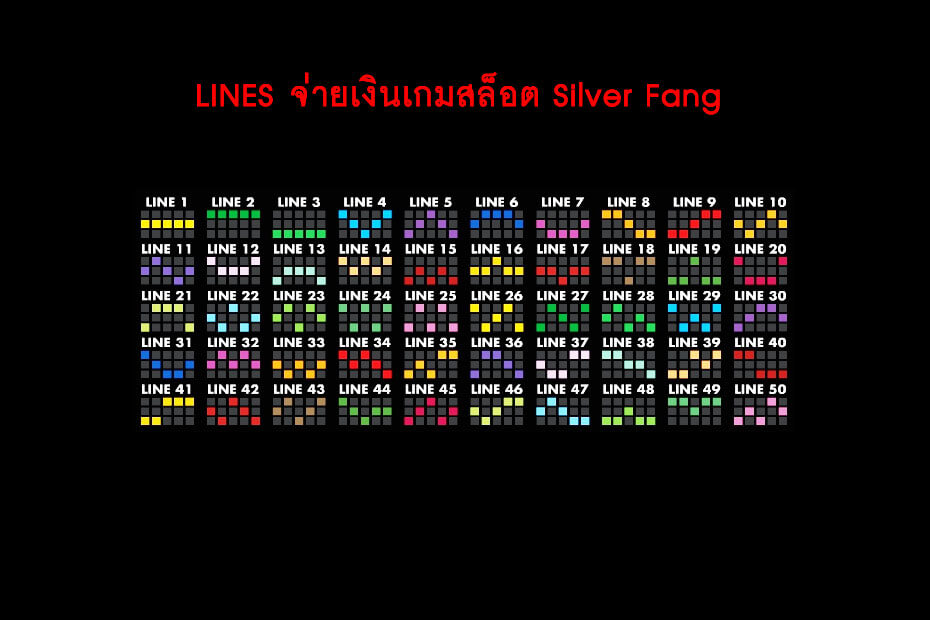เส้นไลน์วางเดิมพัน Golden Silver Fang Slot