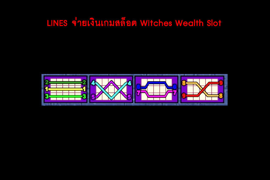 เส้นไลน์วางเดิมพัน Golden Witches Wealth Slot
