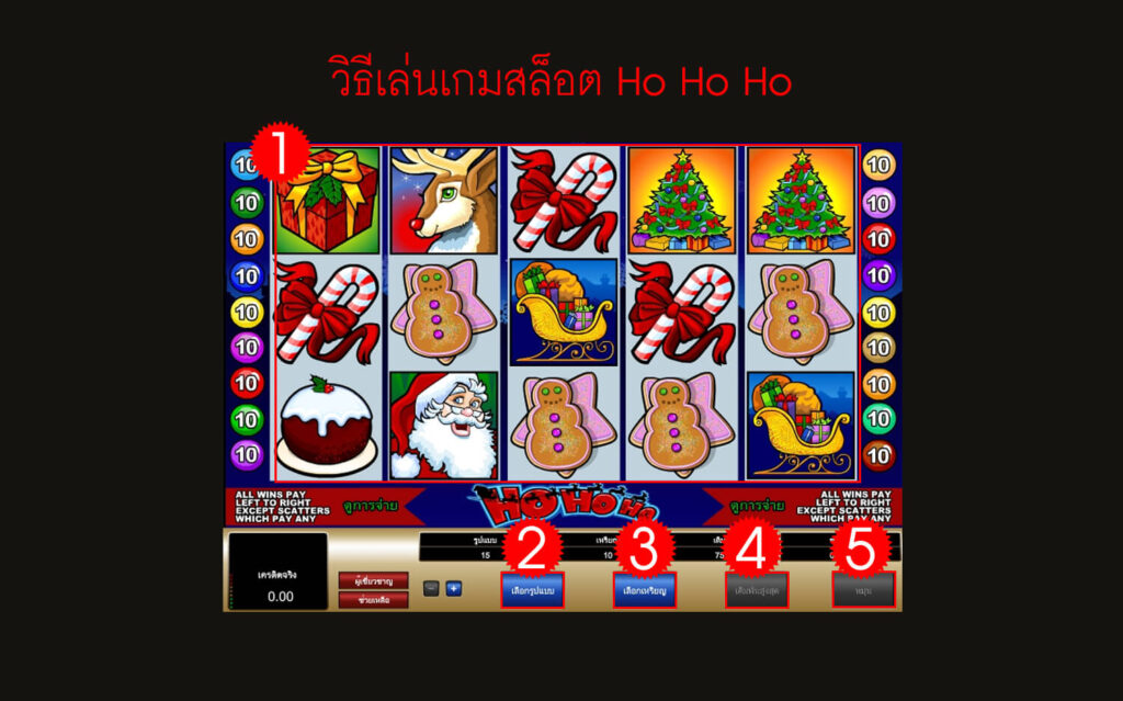 กฎกติกา วิธีเล่นสล็อต Ho Ho Ho Slot