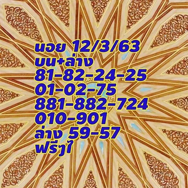 หวยฮานอย 12/3/63 ชุด20