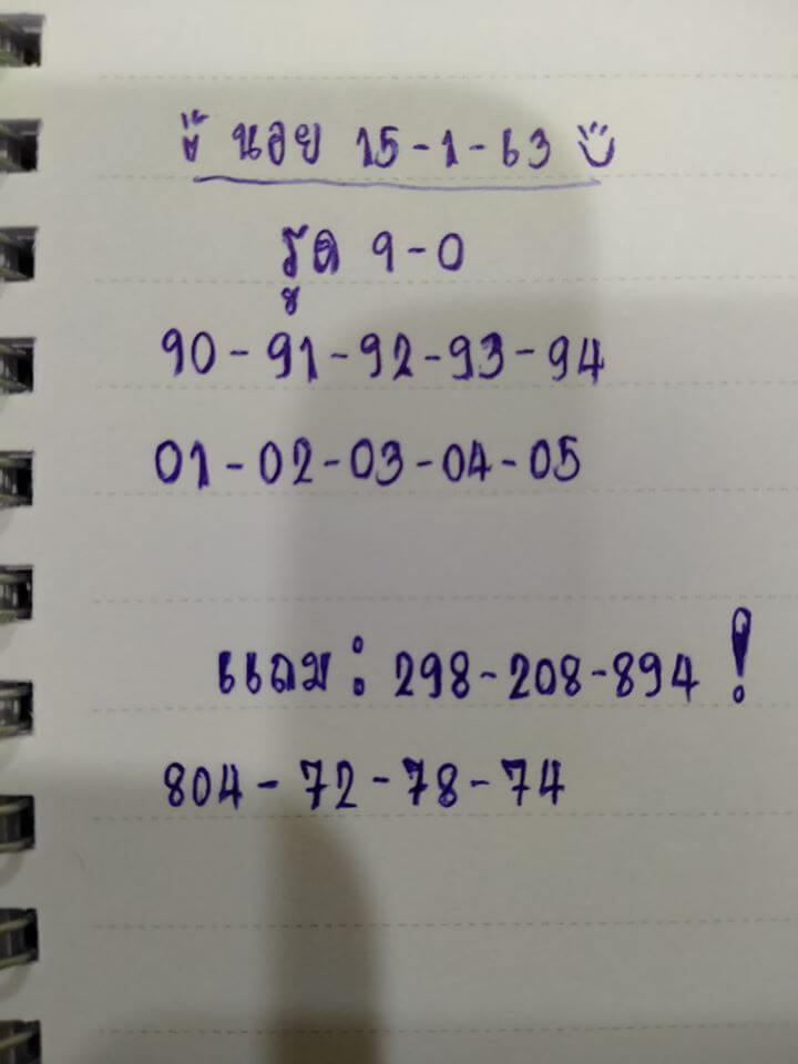 หวยฮานอย 15/1/63 ชุดที่11