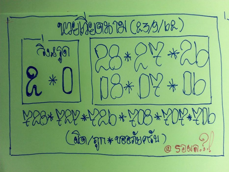 หวยฮานอย 23/9/62