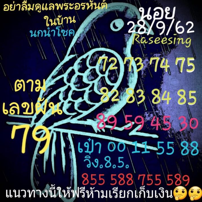 หวยฮานอย 28/9/62