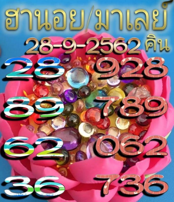 หวยฮานอย 28/9/62