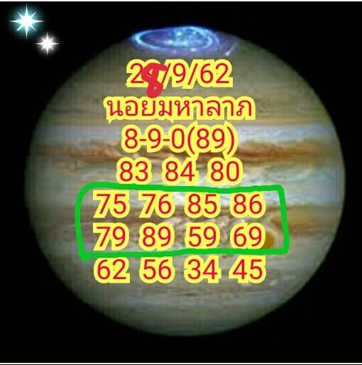 หวยฮานอย 28/9/62