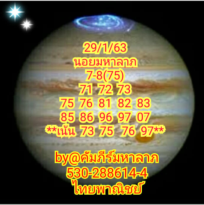 หวยฮานอย 29/1/63 ชุดที่12