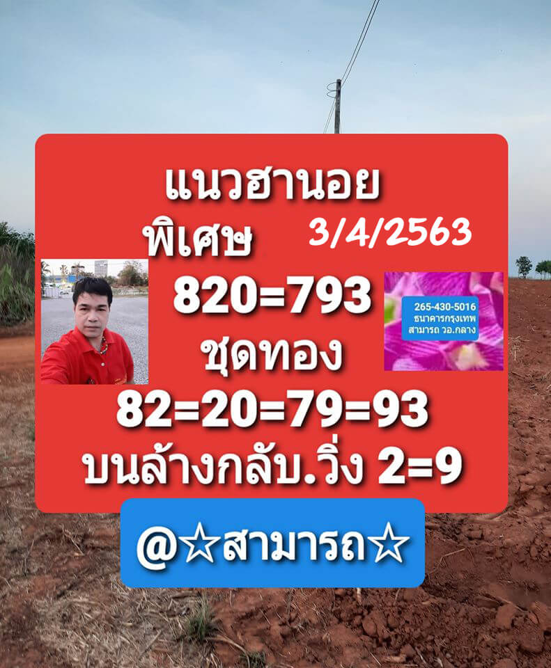 หวยฮานอย 3/4/63