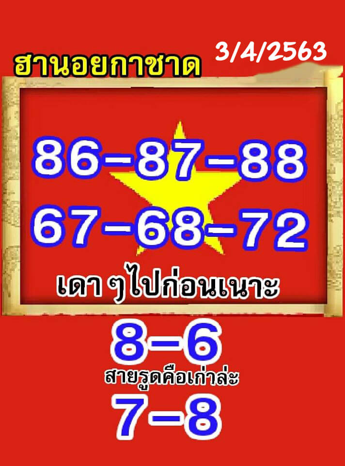 หวยฮานอย 3/4/63