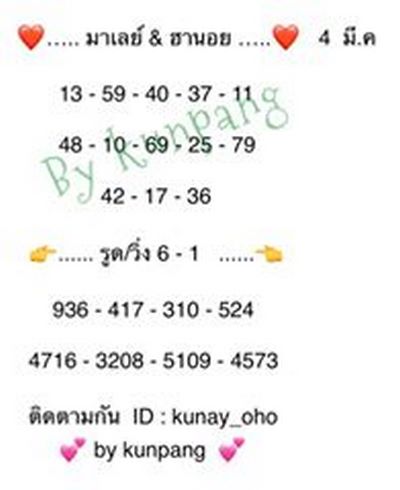 หวยฮานอย 4/3/63 ชุด2
