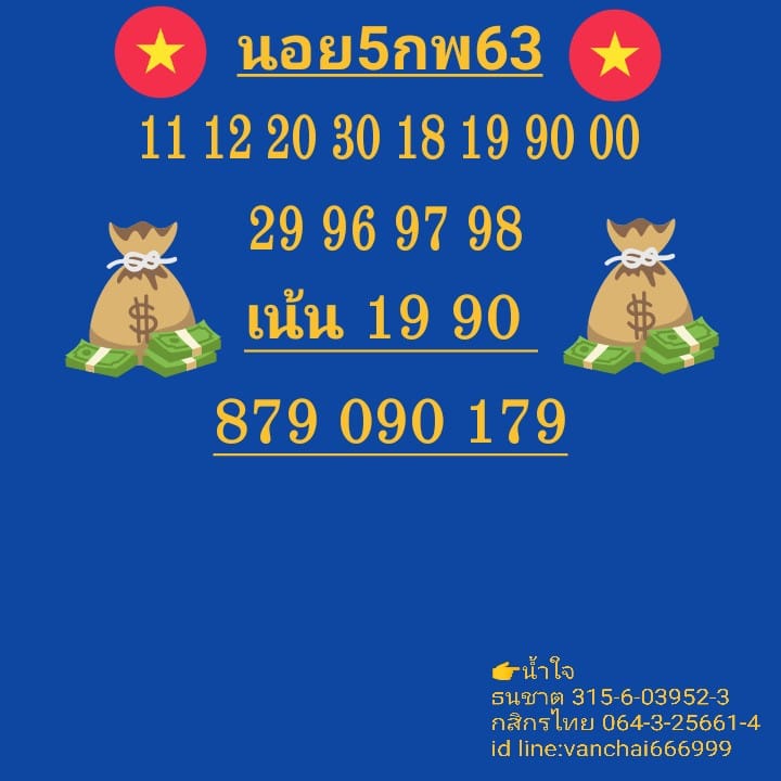 หวยฮานอย 5/2/63 ชุดที่2