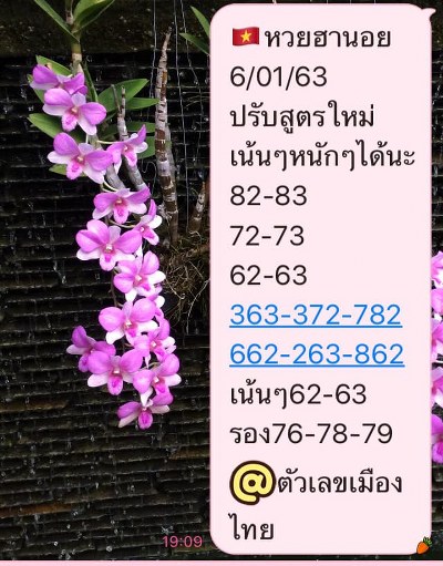 หวยฮานอย 6/1/63 ชุด12