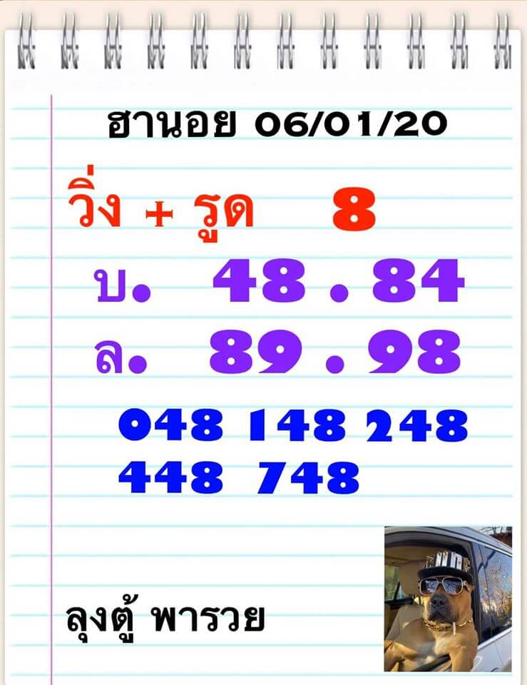 หวยฮานอย 6/1/63 ชุด7