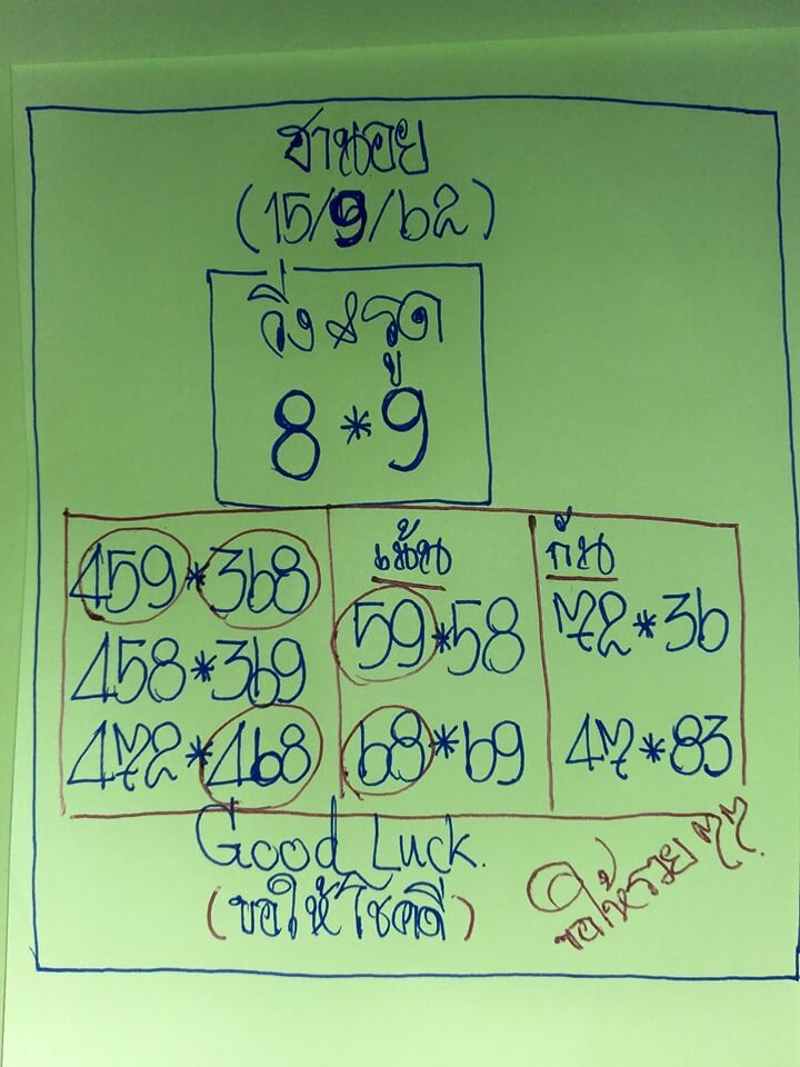 หวยฮานอย15-9-62